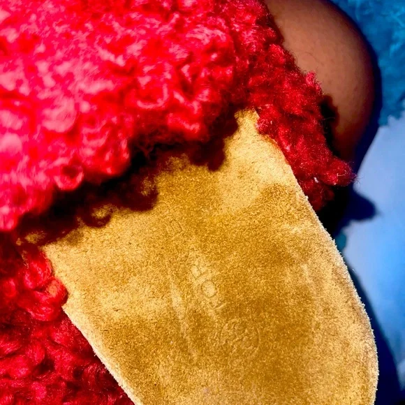 Tory Burch burgundy sheep fur clogs never worn very comfortable size 8 - Picture 4 of 4